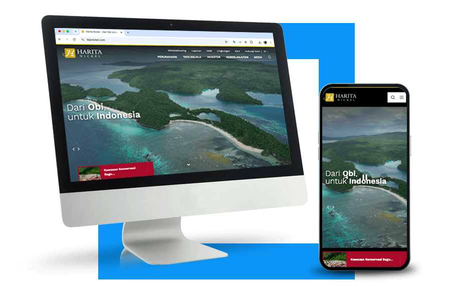 Website design Jakarta untuk Harita Nickel - Website Design Development