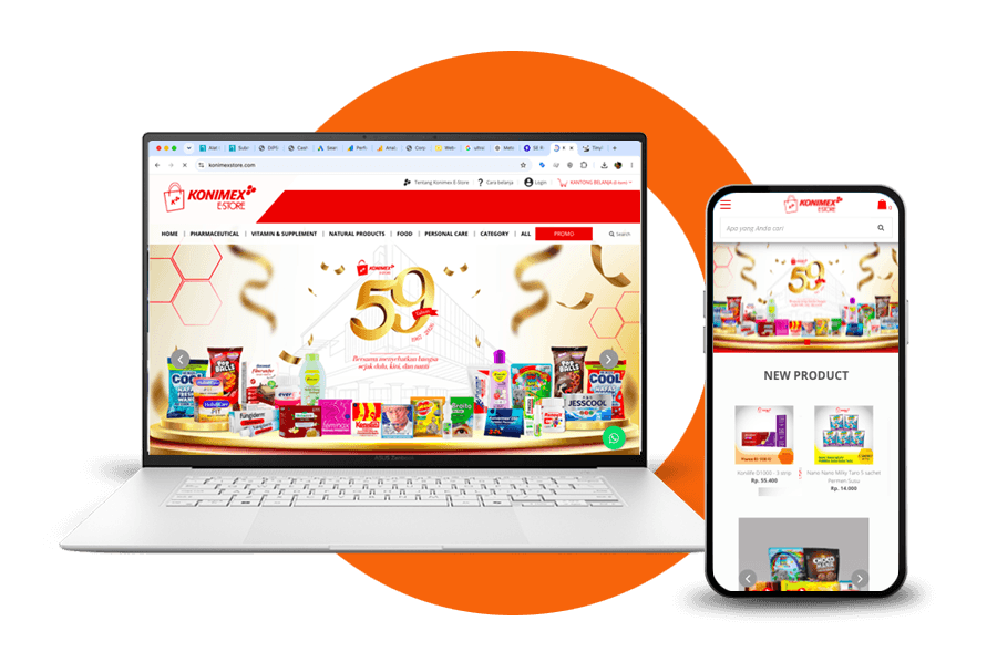 Ecommerce dan digital marketing Jakarta untuk Konimex Store - E-Commerce Platform