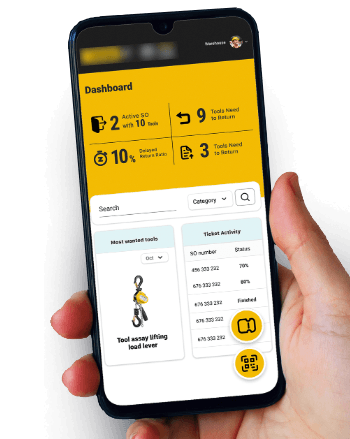 Tampilan dashboard mobile application dari digital agency Jakarta untuk operasional lapangan